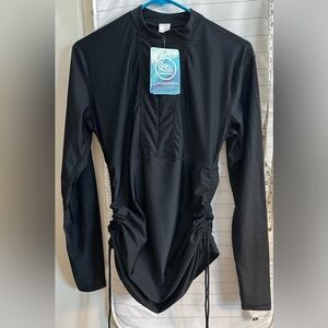 Long Sleeve Swim Dress Cover Up Size L